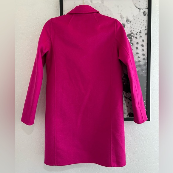 NWT Banana Republic Pink Wool Blend Double Faced Mid Length Top Coat - Picture 4 of 9